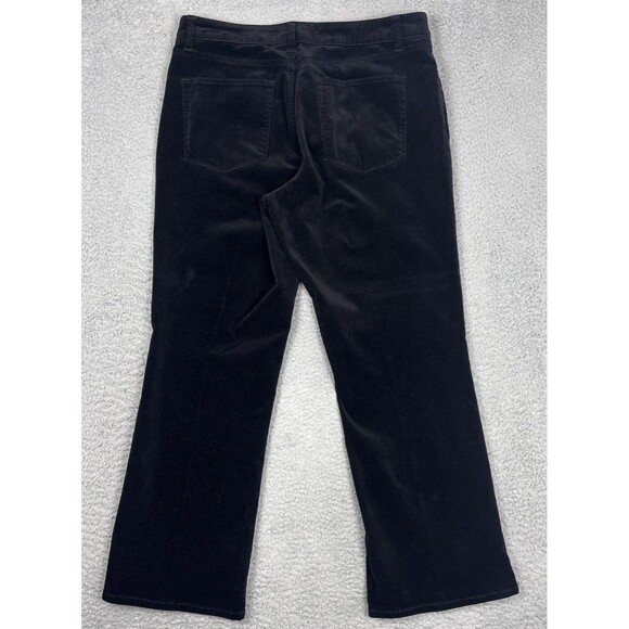 Coldwater Creek Womens Size 14 Pants Black Corduroy Straight Leg Stretch Soft - Picture 2 of 9